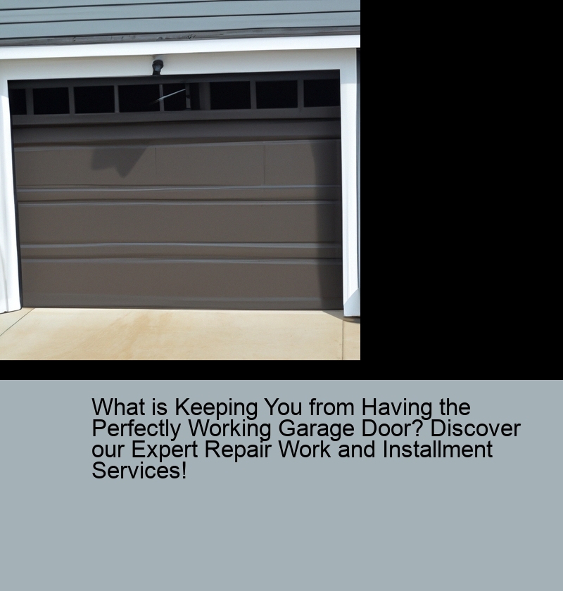 What is Keeping You from Having the Perfectly Working Garage Door? Discover our Expert Repair Work and Installment Services!
