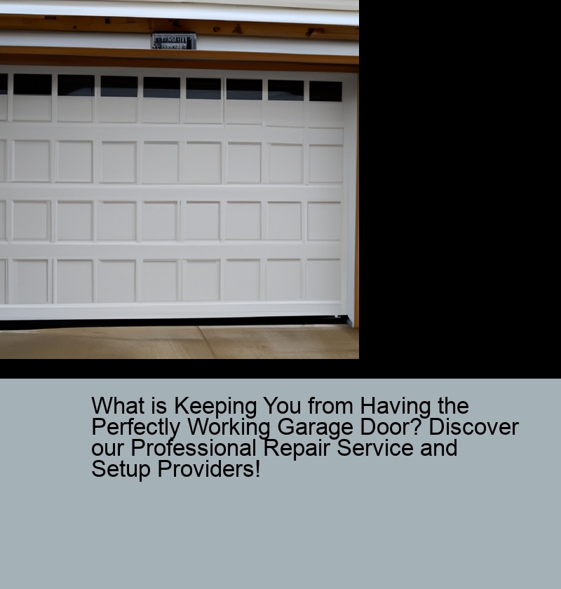 What is Keeping You from Having the Perfectly Working Garage Door? Discover our Professional Repair Service and Setup Providers!
