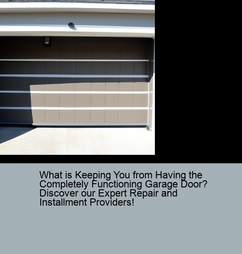 What is Keeping You from Having the Completely Functioning Garage Door? Discover our Expert Repair and Installment Providers!