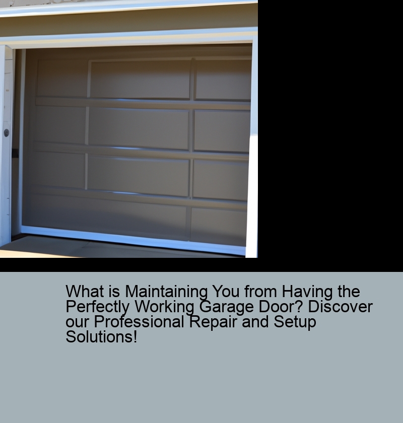What is Maintaining You from Having the Perfectly Working Garage Door? Discover our Professional Repair and Setup Solutions!